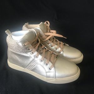 Gold Rhinestone High Tops